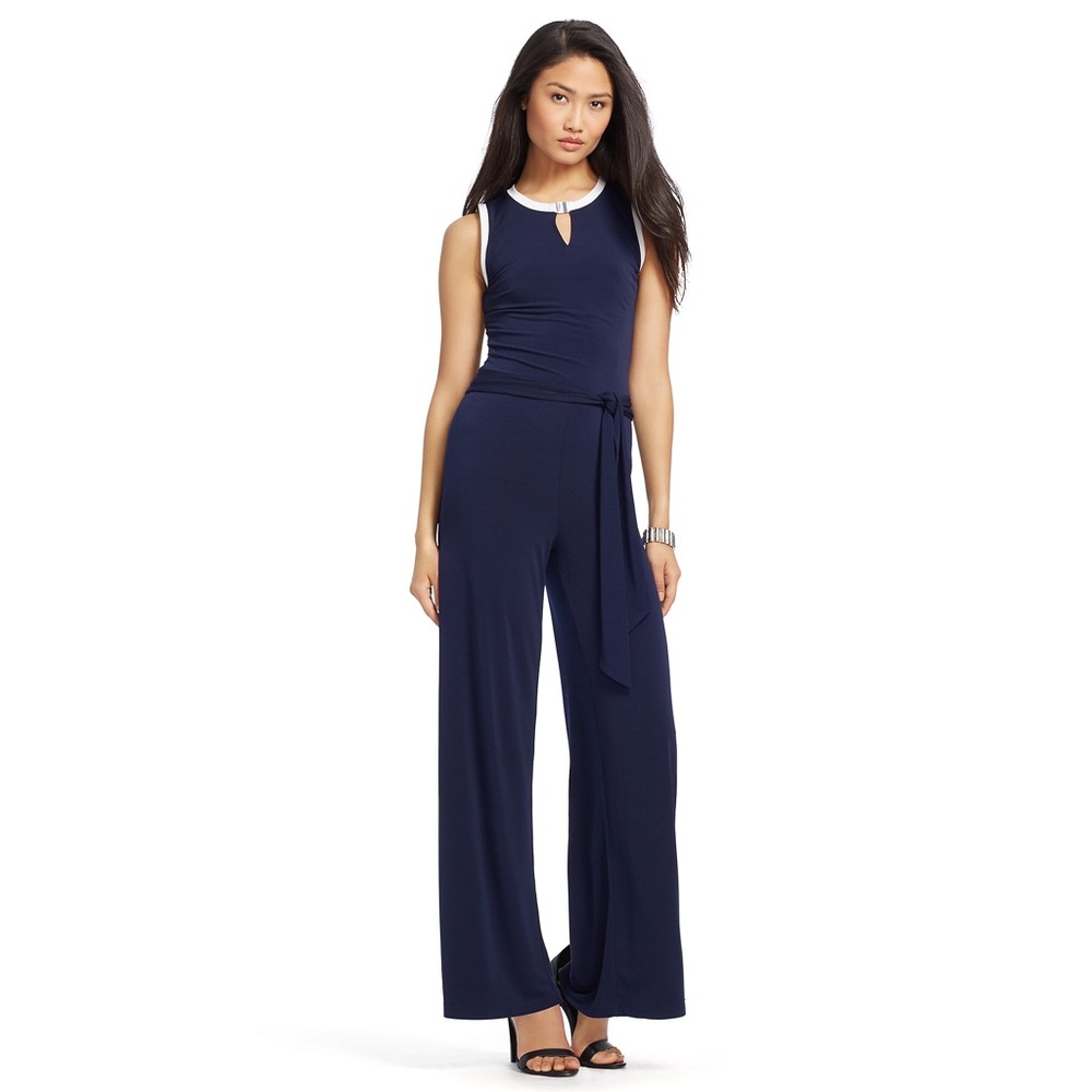 Lauren Ralph Lauren Wide-Leg Belted Jumpsuit